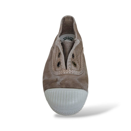 Sneakers Bambini Natural World 470 Beige Elastico – Scarpe Vegane Traspiranti Primavera Estate