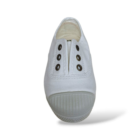 Sneakers Bambini Natural World 470 Bianco Elastico – Scarpe Vegane Traspiranti Primavera Estate