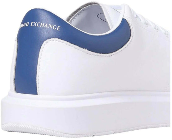 Scarpe Uomo Armani Exchange In Pelle Tinta Unita Sneaker Casual Con Suola In Gomma 3 Cm E Lacci Nuova Collezone Primavera- Estate 2023