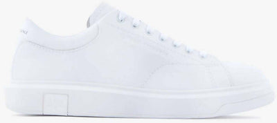 Scarpe Uomo Armani Exchange In Pelle Tinta Unita Sneaker Casual Con Suola In Gomma 3 Cm E Lacci Nuova Collezone Primavera- Estate 2023