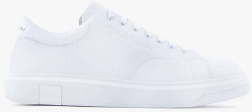 Scarpe Uomo Armani Exchange In Pelle Tinta Unita Sneaker Casual Con Suola In Gomma 3 Cm E Lacci Nuova Collezone Primavera- Estate 2023