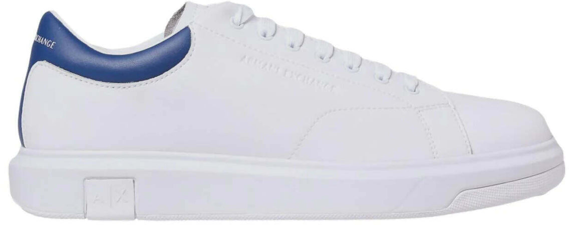 Scarpe Uomo Armani Exchange In Pelle Tinta Unita Sneaker Casual Con Suola In Gomma 3 Cm E Lacci Nuova Collezone Primavera- Estate 2023