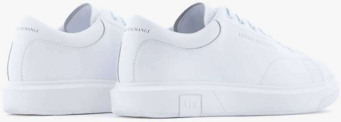 Scarpe Uomo Armani Exchange In Pelle Tinta Unita Sneaker Casual Con Suola In Gomma 3 Cm E Lacci Nuova Collezone Primavera- Estate 2023