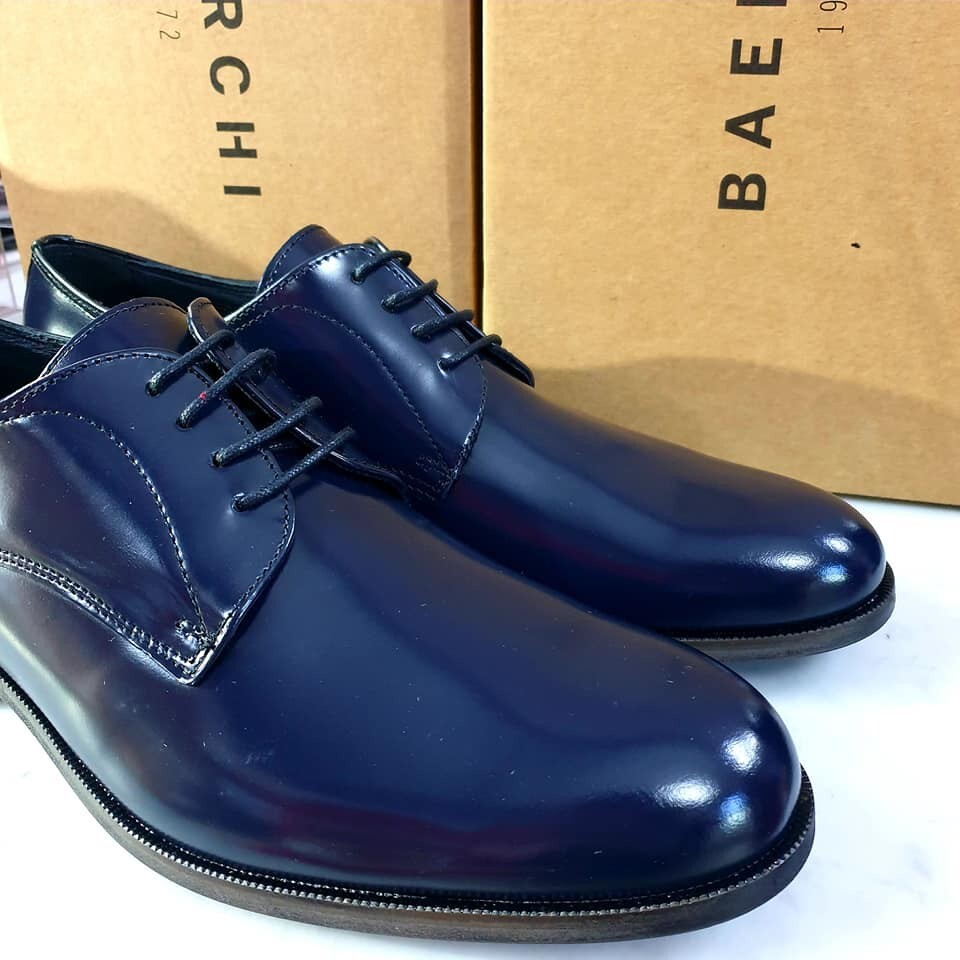 Scarpe Uomo Blu Da Cerimonia Baerchi Made in Spain Scarpe