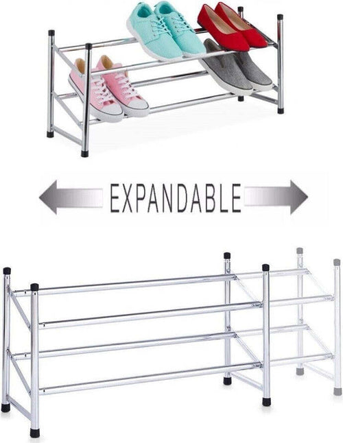 Scarpiera 12 Paia Scarpe Salvaspazio In Metallo Estensibile 2 Ripiani Impilabile Casa e cucina/Organizzazione interni/Organizzazione guardaroba/Portascarpe/Scarpiere Trade Shop italia - Napoli, Commerciovirtuoso.it