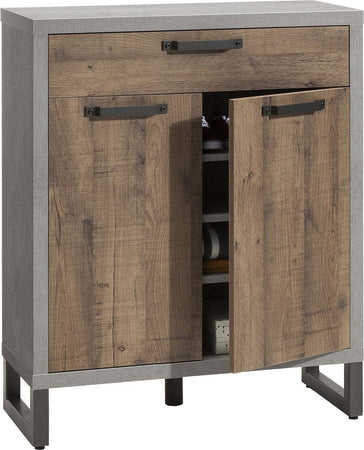 Scarpiera base multiuso LaFabrica grigio cemento e rovere invecchiato Casa e cucina/Organizzazione interni/Organizzazione guardaroba/Portascarpe/Scarpiere Decor Space - Altamura, Commerciovirtuoso.it