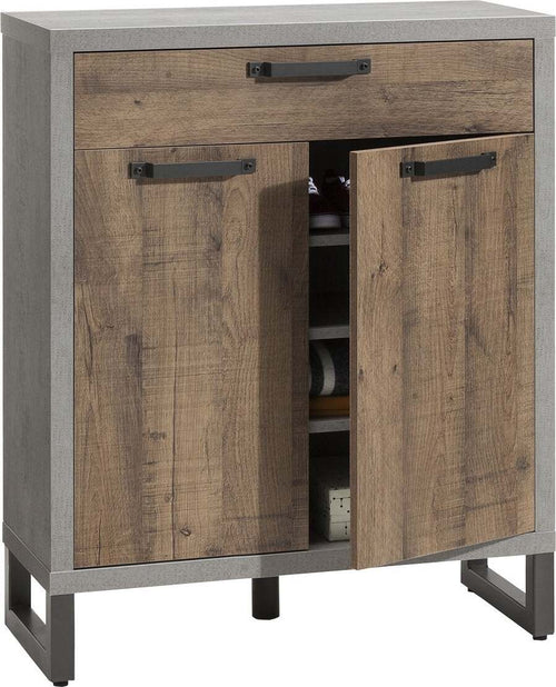 Scarpiera base multiuso LaFabrica grigio cemento e rovere invecchiato Casa e cucina/Organizzazione interni/Organizzazione guardaroba/Portascarpe/Scarpiere Decor Space - Altamura, Commerciovirtuoso.it
