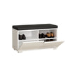 Scarpiera con pouff Dragoshoe bianco nero