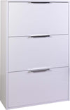 Scarpiera doppia profondità Moderna in legno 3 ripiani bianco laccato h 100 cm arredamento da interno Casa e cucina/Organizzazione interni/Organizzazione guardaroba/Portascarpe/Scarpiere Decor Space - Altamura, Commerciovirtuoso.it