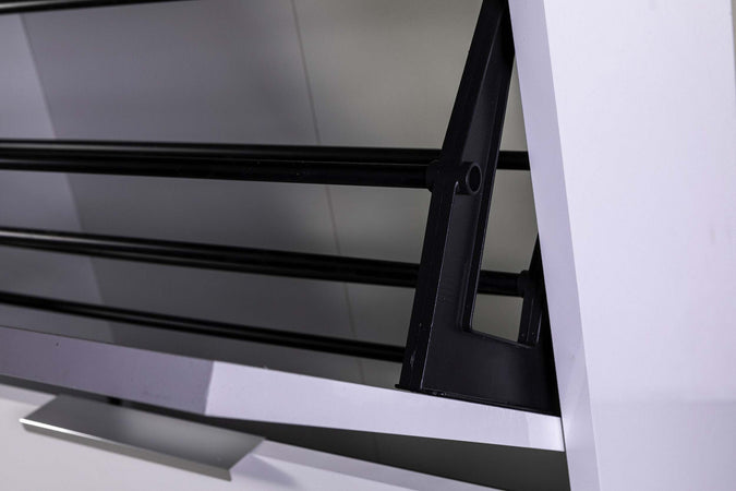 Scarpiera doppia profondità Moderna in legno 3 ripiani bianco laccato h 100 cm arredamento da interno Casa e cucina/Organizzazione interni/Organizzazione guardaroba/Portascarpe/Scarpiere Decor Space - Altamura, Commerciovirtuoso.it