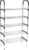 Scarpiera-In-Metallo-Plastica-5-Livelli-57x26x100cm-Salvaspazio-Portascarpe-Casa