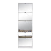 Scarpiera Koblenz 5 ante con specchio Koblenz bianco