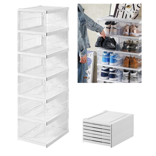 Scarpiera Pieghevole Scarpe Richiudibile 6 Contenitori Salvaspazio 105x25.5x34.5cm