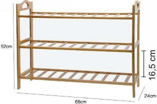 Scarpiera Porta Scarpe 3 Ripiani Piani Legno Bamboo Bambu Scaffale Mobile 69412 Casa, arredamento e bricolage > Arredamento > Scarpiere Trade Shop italia - Napoli, Commerciovirtuoso.it