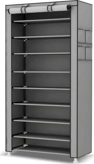 Scarpiera-Salvaspazio-10-Ripiani-27paia-Di-Scarpe-Scaffale-Acciaio-E-Tessuto-Tnt