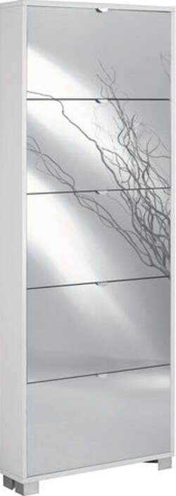 Scarpiera-Sarmog-A755BFSP-QUADRANTE-15-Paia-Bianco-fiammato-e-Specchio