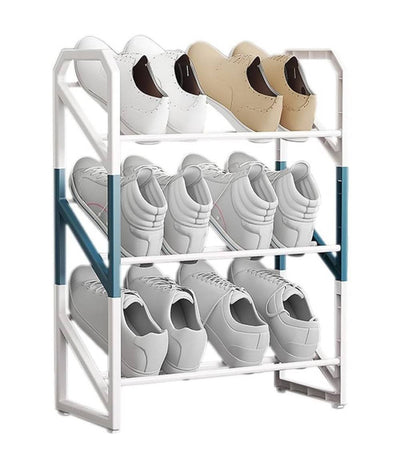 Scarpiera Scaffale Organizer Salvaspazio A 3 Ripiani Scarpe Impilabile 53x45x18c