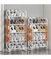 Scarpiera Scaffale Organizer Salvaspazio A 3 Ripiani Scarpe Impilabile 53x45x18c