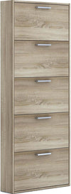 Scarpiera slim in legno 5 ante ripiani rovere naturale h 164 cm da interno Casa e cucina/Organizzazione interni/Organizzazione guardaroba/Portascarpe/Scarpiere Decor Space - Altamura, Commerciovirtuoso.it