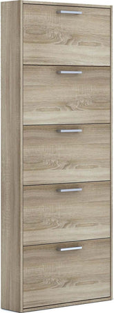 Scarpiera slim in legno 5 ante ripiani rovere naturale h 164 cm da interno Casa e cucina/Organizzazione interni/Organizzazione guardaroba/Portascarpe/Scarpiere Decor Space - Altamura, Commerciovirtuoso.it