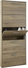 Scarpiera slim in legno 5 ante ripiani rovere naturale h 164 cm da interno Casa e cucina/Organizzazione interni/Organizzazione guardaroba/Portascarpe/Scarpiere Decor Space - Altamura, Commerciovirtuoso.it