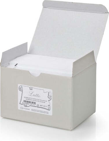 Scatola 100 biglietti + 100 buste - Lutto - bianco - 90 x 140 mm - 240gr - Rex Sadoch Cancelleria e prodotti per ufficio/Carta blocchi e quaderni/Biglietti e cartoncini/Biglietti di auguri Eurocartuccia - Pavullo, Commerciovirtuoso.it