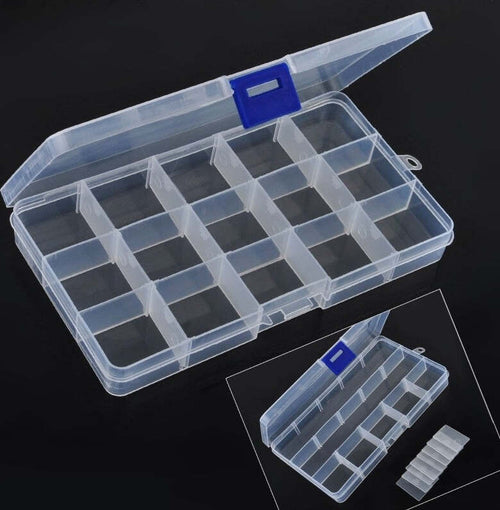 SCATOLA 15 COMPARTI REGOLABILI 18x8CM PORTA MINUTERIE GIOIELLI PERLINE NAIL ART Bellezza/Accessori e strumenti di bellezza/Portatrucchi/Beauty case e contenitori/Contenitori per cosmetici Trade Shop italia - Napoli, Commerciovirtuoso.it