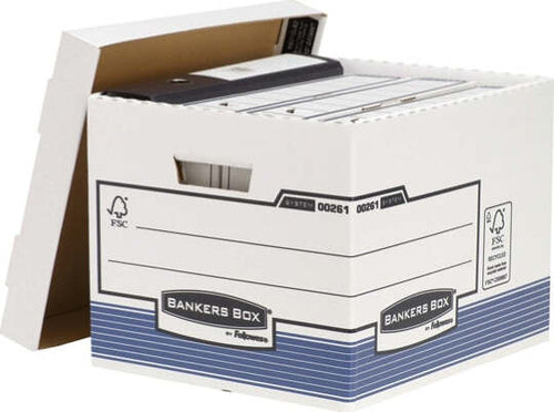 Scatola archivio Bankers Box System - con coperchio - 33 3x28 5x38 cm - bianco - Fellowes [multipack] 10 pezzi Cancelleria e prodotti per ufficio/Archivio ufficio e accessori per scrivania/Archivio ufficio/Classificatori/Scatole Eurocartuccia - Pavullo, Commerciovirtuoso.it