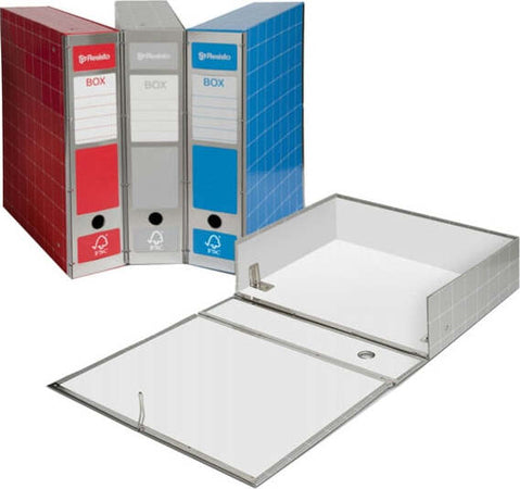 Scatola archivio Box4 - dorso 9 cm - 37 5x29 5 cm - grigio - Resisto Cancelleria e prodotti per ufficio/Archivio ufficio e accessori per scrivania/Archivio ufficio/Classificatori/Scatole Eurocartuccia - Pavullo, Commerciovirtuoso.it