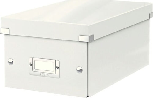 Scatola archivio Click Store - per DVD - 20 6x14 7x35 2 cm - bianco - Leitz Cancelleria e prodotti per ufficio/Archivio ufficio e accessori per scrivania/Archivio ufficio/Classificatori/Scatole Eurocartuccia - Pavullo, Commerciovirtuoso.it