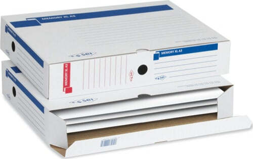 Scatola archivio Memory XL A3 - 30x42 cm - dorso 8 cm - bianco - Sei Rota [multipack] 10 pezzi Cancelleria e prodotti per ufficio/Archivio ufficio e accessori per scrivania/Archivio ufficio/Classificatori/Scatole Eurocartuccia - Pavullo, Commerciovirtuoso.it