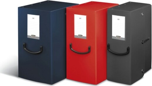 Scatola archivio Pick Up - dorso 20 cm - 35x25 cm - blu - Fellowes Cancelleria e prodotti per ufficio/Archivio ufficio e accessori per scrivania/Archivio ufficio/Classificatori/Scatole Eurocartuccia - Pavullo, Commerciovirtuoso.it