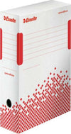 Scatola archivio Speedbox - dorso 10 cm - 35x25cm - bianco e rosso - Esselte [multipack] 25 pezzi Cancelleria e prodotti per ufficio/Archivio ufficio e accessori per scrivania/Archivio ufficio/Classificatori/Scatole Eurocartuccia - Pavullo, Commerciovirtuoso.it
