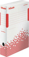 Scatola archivio Speedbox - dorso 8 cm - 35x25 cm - bianco e rosso - Esselte [multipack] 25 pezzi Cancelleria e prodotti per ufficio/Archivio ufficio e accessori per scrivania/Archivio ufficio/Classificatori/Scatole Eurocartuccia - Pavullo, Commerciovirtuoso.it