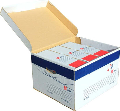 Scatola archivio ST-box - con coperchio - 375x265x430 mm - Starline [multipack] 5 pezzi Cancelleria e prodotti per ufficio/Archivio ufficio e accessori per scrivania/Archivio ufficio/Classificatori/Scatole Eurocartuccia - Pavullo, Commerciovirtuoso.it