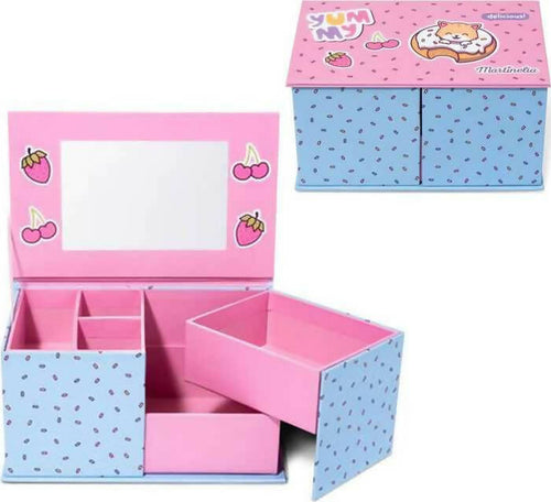 Scatola Cofanetto Porta Gioielli per Bambine Con Scomparti E Specchio Casa e cucina/Organizzazione interni/Cofanetti e scatole portagioie/Cofanetti Cartoleria Deja Vu - Crotone, Commerciovirtuoso.it