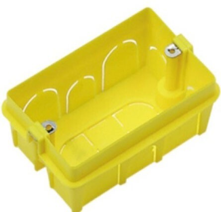 Scatola combinata con inserti in ferro 3 moduli colore giallo