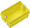 Scatola combinata volume maggiorato con inserti filettati in ferro 3 moduli colore giallo