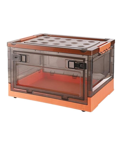 Scatola Contenitore Di Stoccaggio Pieghevole Salvaspazio Con Ruote 40x28x24 Cm