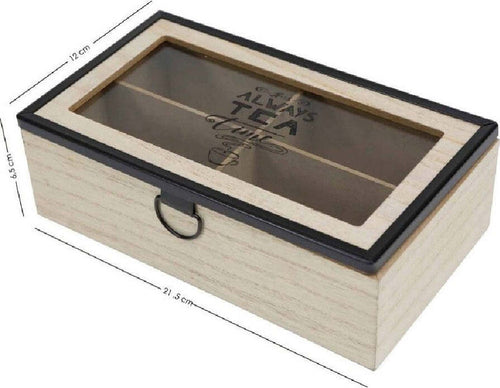 Scatola Contenitore In Legno Per T? Con Bacheca 4 Posti Scomparti Vetrina 219599 Casa, arredamento e bricolage > Cucina > Barattoli e Contenitori Trade Shop italia - Napoli, Commerciovirtuoso.it