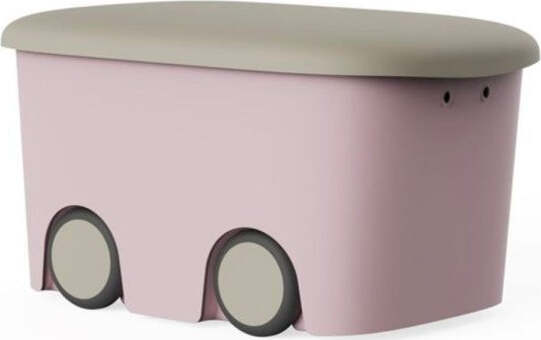 Scatola-Contenitore-Multiuso-In-Plastica-Per-Bambini-Colore-Rosa-Capacità-45l