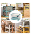 Scatola Contenitore Stoccaggio Pieghevole Salvaspazio Con Ruote 51 X 34 X 24 Cm