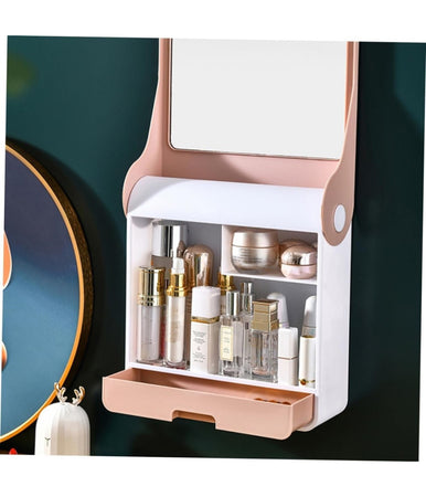 Scatola Espositore Organizer Trucco Contenitore Per Cosmetici Porta Trucchi Rosa