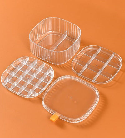 Scatola Impilabile Trasparente 3 Strati Coperchio Portagioie Donna Portaoggetti Casa e cucina/Organizzazione interni/Cofanetti e scatole portagioie/Scatole Trade Shop italia - Napoli, Commerciovirtuoso.it