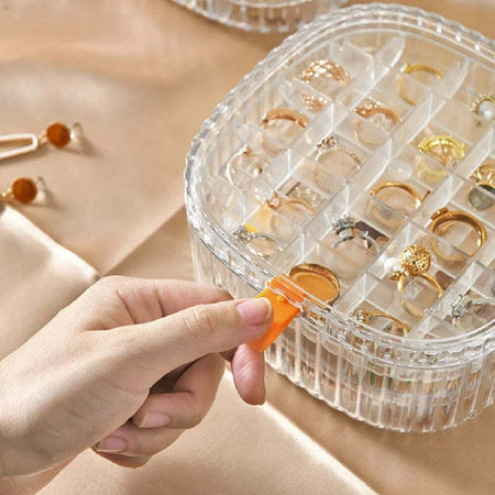 Scatola Impilabile Trasparente 3 Strati Coperchio Portagioie Donna Portaoggetti Casa e cucina/Organizzazione interni/Cofanetti e scatole portagioie/Scatole Trade Shop italia - Napoli, Commerciovirtuoso.it