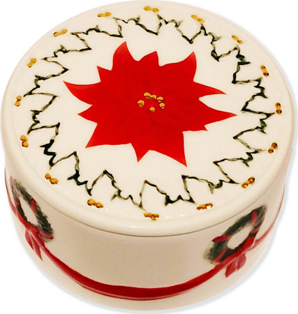 Scatola In Ceramica Natalizia Cofanetto Bianco E Rosso Stella Di Natale Ghirlande E Fiocchi Accornero Home D 10 Cm Casa e cucina/Decorazioni per interni/Addobbi e decorazioni per ricorrenze/Decorazioni natalizie/Oggettistica Ideart - Valdilana, Commerciovirtuoso.it