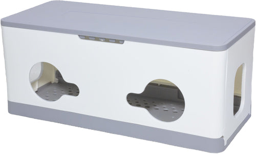 Scatola Porta Cavi in ABS super resistente, Protezione Ciabatte elettriche, sistema i cavi aggrovigliati, Sicurezza Bambini e Animali.