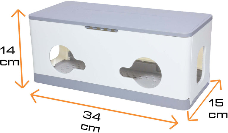 Scatola Porta Cavi in ABS super resistente, Protezione Ciabatte elettriche, sistema i cavi aggrovigliati, Sicurezza Bambini e Animali.