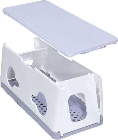 Scatola Porta Cavi in ABS super resistente, Protezione Ciabatte elettriche, sistema i cavi aggrovigliati, Sicurezza Bambini e Animali.