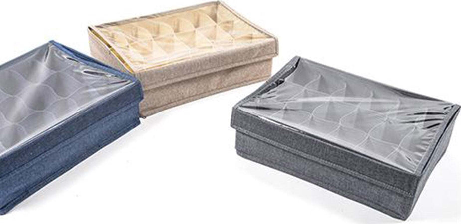 Scatola porta intimo per cassetti box in tessuto con tappo salvaspazio 36 x 25 cm Casa e cucina/Organizzazione interni/Organizzazione guardaroba/Organizer per cassetti Decor Space - Altamura, Commerciovirtuoso.it